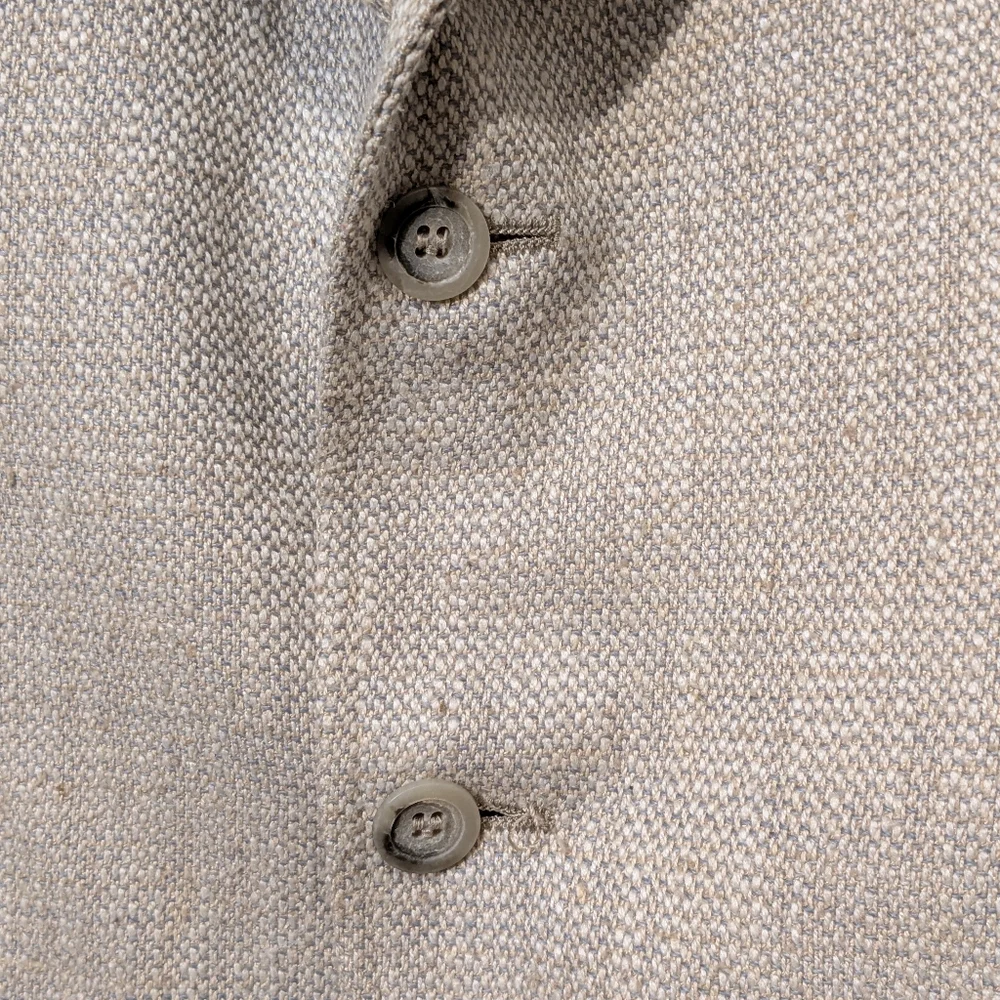 Vintage Kuppenheimer Tweed Sport Coat Wool Blazer Jacket Beige Winter Men's 46L